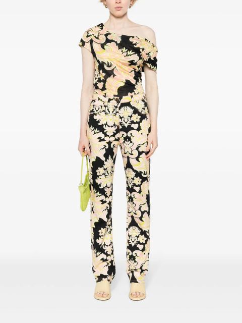 ETRO floral-print crepe blouse - Black