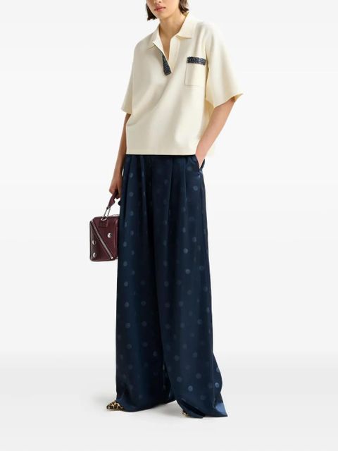 Essentiel Antwerp beaded-embellished polo shirt - White - zdjęcie produktu nr 2