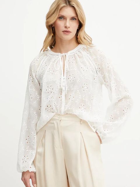 Guess bluzka DANILE damska kolor biały gładka W5GH60 W0WA2 - zdjęcie produktu nr 1