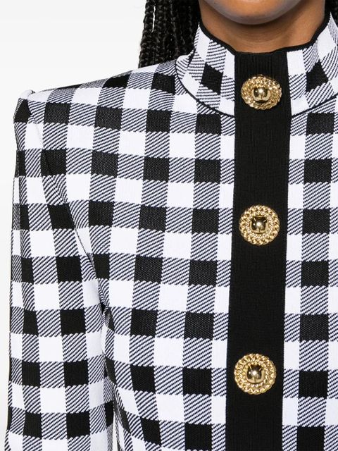 Balmain gingham mini dress - Black