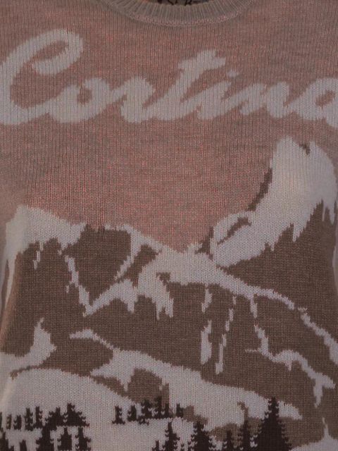 MC2 Saint Barth mountain intarsia crew neck sweater - Neutrals - zdjęcie produktu nr 2