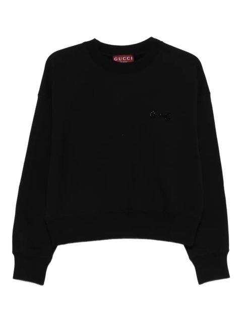 Gucci logo cropped knitwear - Black - zdjęcie produktu nr 1