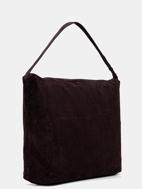 Emporio Armani torebka zamszowa kolor brązowy EW003247 AF20353