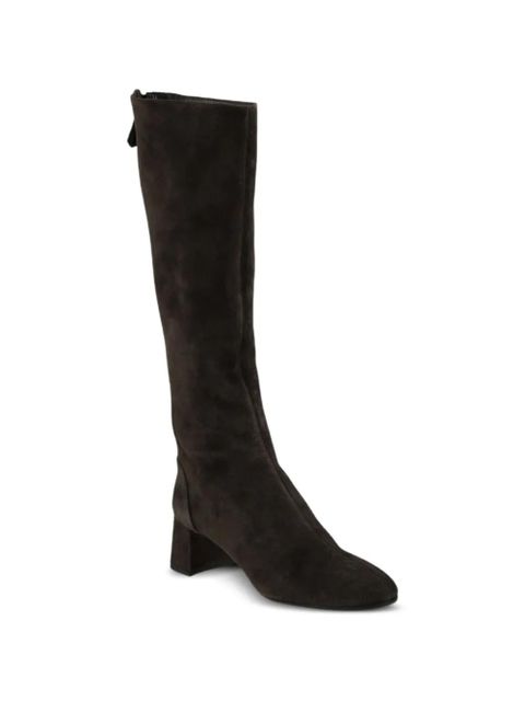 Aquazzura Saint Honore suede zip boots - Grey - zdjęcie produktu nr 2