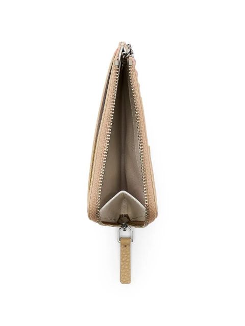 Marc Jacobs scribble top zip leather wallet - Neutrals