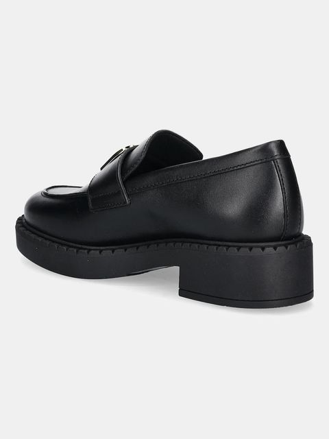 Furla mokasyny skórzane New Legacy Loafer damskie kolor czarny na platformie YJ81FNL WU0000 O6000
