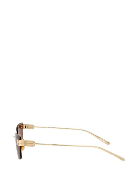 Balenciaga Eyewear rimless rectangle-frame sunglasses - Gold