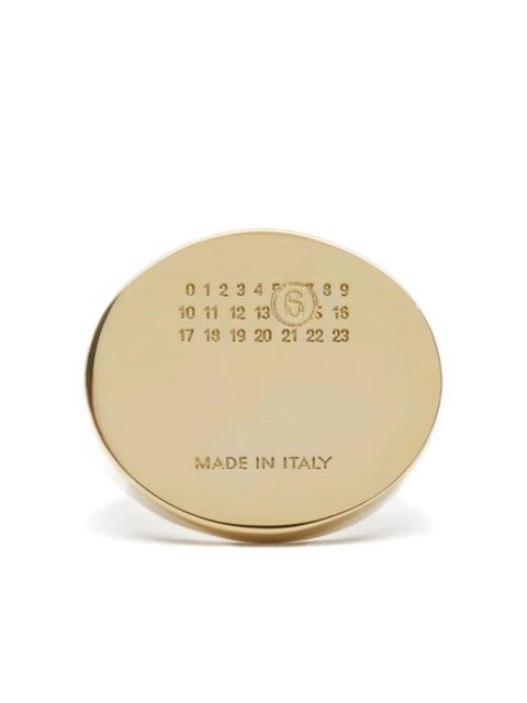 MM6 Maison Margiela oval-plaque ring - Gold - zdjęcie produktu nr 1