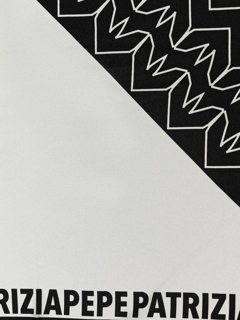 Patrizia Pepe apaszka jedwabna damski kolor czarny wzorzysta 8F0081 A4X1 - zdjęcie produktu nr 2