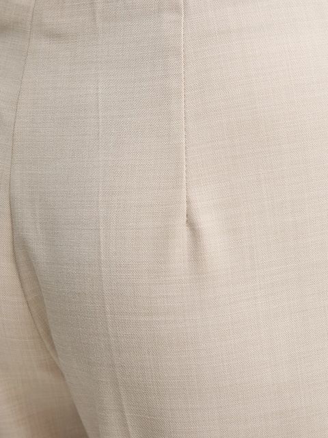 Sandro Ferrone spodnie damskie kolor beżowy dopasowane high waist S23XBEBERILLIO