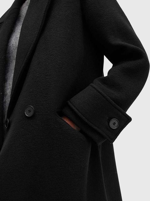 AllSaints płaszcz z domieszką wełny MABEL COAT