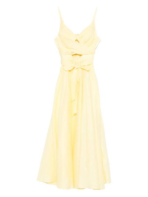 ZIMMERMANN tie-waist midi dress - Yellow - zdjęcie produktu nr 1