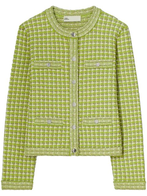 Tory Burch Kendra jacquard cardigan - Green - zdjęcie produktu nr 1