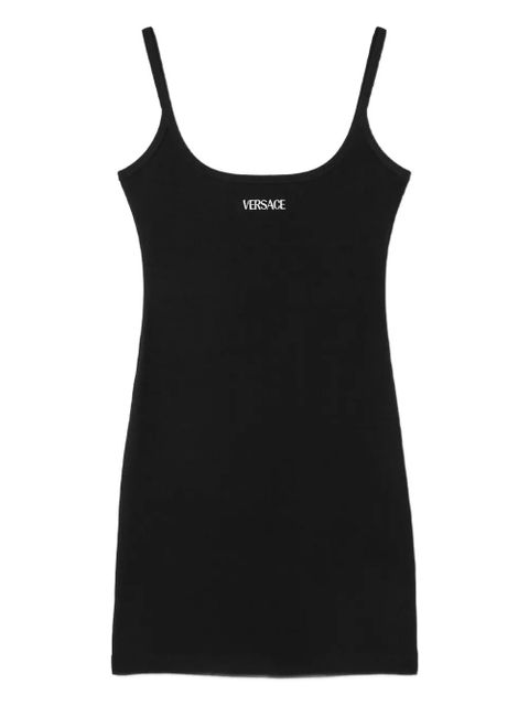 Versace logo-embroidered tank dress - Black - zdjęcie produktu nr 1