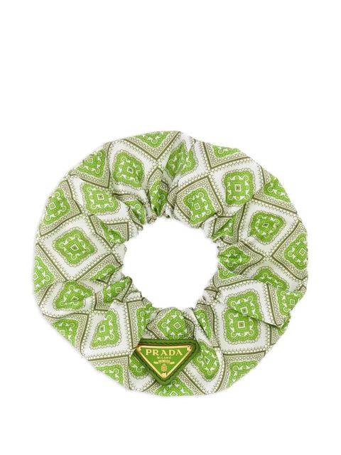 Prada printed twill scrunchie - Green - zdjęcie produktu nr 1