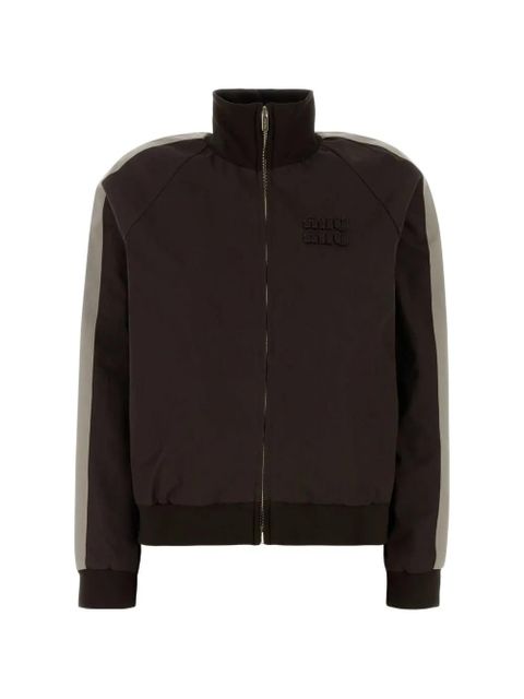 Miu Miu stripe cotton jacket - Brown - zdjęcie produktu nr 1