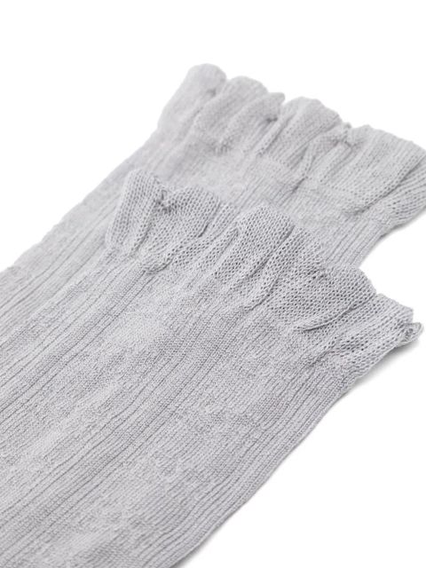 GANNI short ruffle socks - Grey