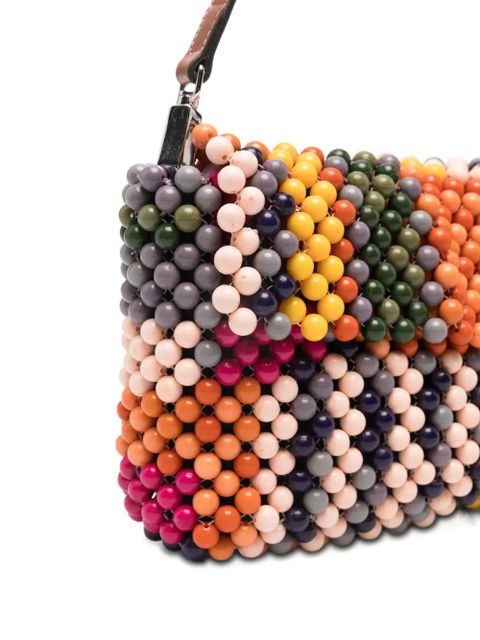 STAUD Timmy beaded shoulder bag - Orange