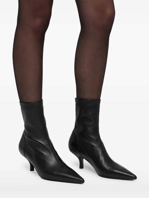 TOTEME 55mm The Heeled sock boots - Black