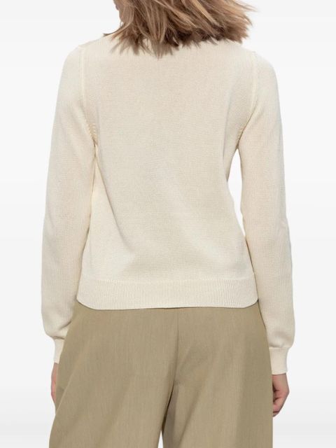 Marni logo-embroidered cardigan - Neutrals