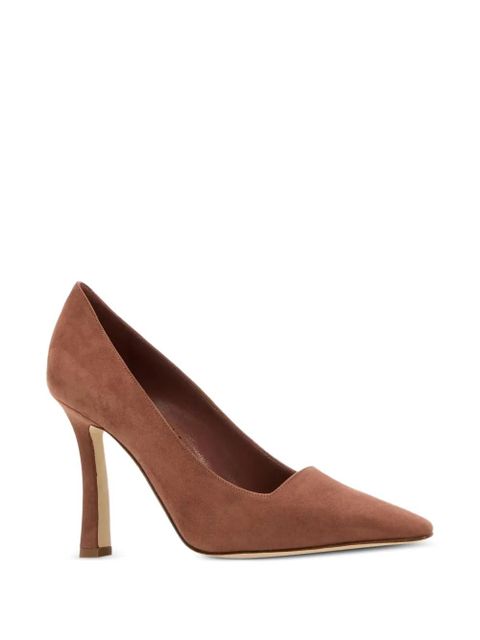 Manolo Blahnik 105mm Moira suede pointed-toe pumps - Brown - zdjęcie produktu nr 2