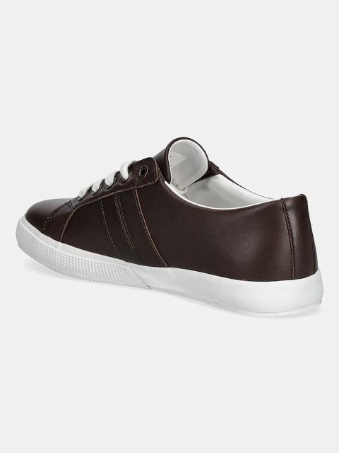 Lauren Ralph Lauren sneakersy skórzane Janson II damskie kolor brązowy 802P02448001