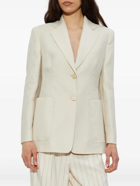 Max Mara two-button patch-pocket jacket - Neutrals