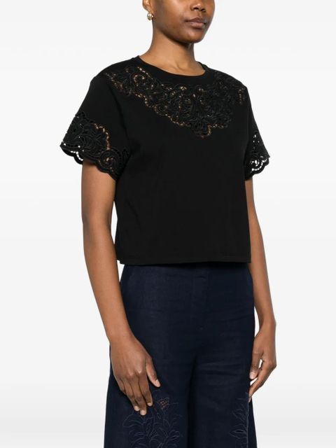 TWINSET lace T-shirt - Black
