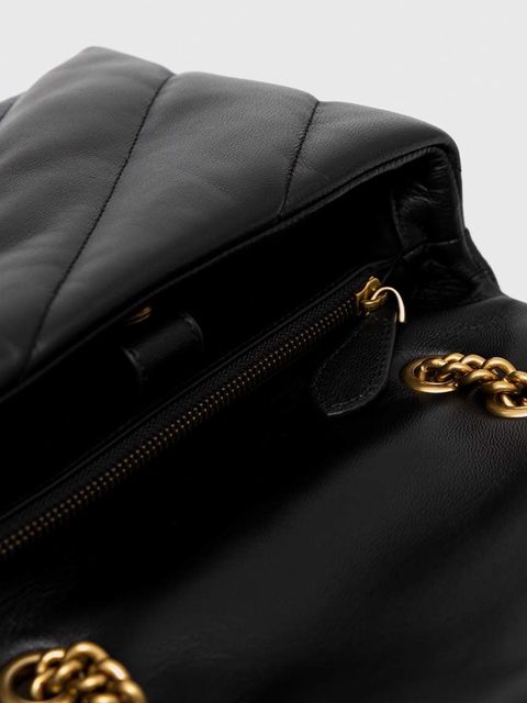 Pinko torebka skórzana kolor czarny 100038.A0F2