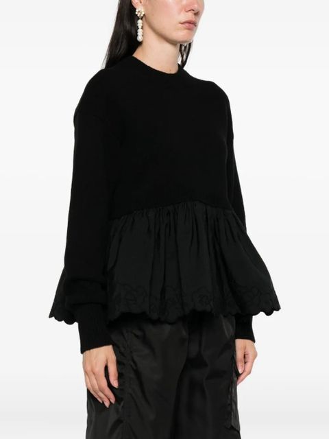 Cecilie Bahnsen ruffled sweater - Black