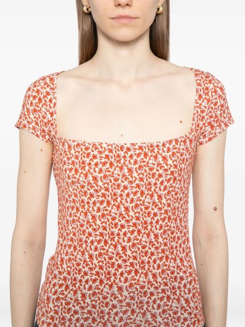 Reformation Bardot top - Orange
