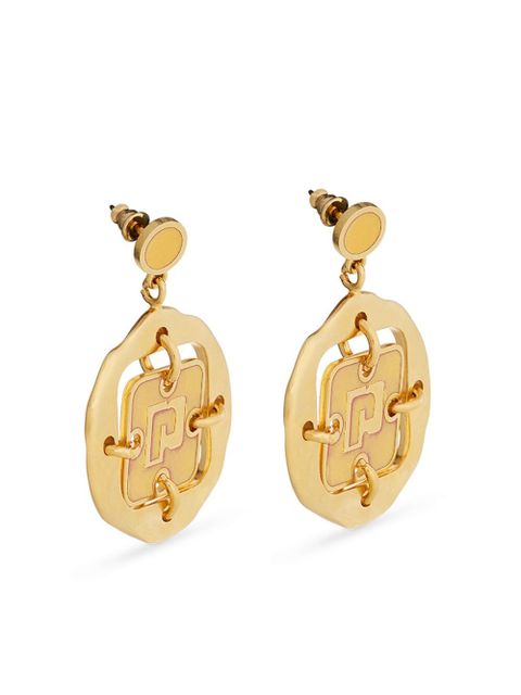 Rabanne Medal drop earrings - Gold