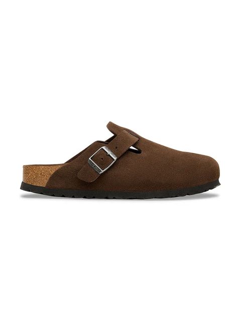 Birkenstock klapki zamszowe Boston SFB LEVE - zdjęcie produktu nr 1