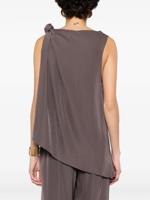 Eleh knot draped tank top - Brown