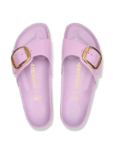 Birkenstock klapki Madrid Big Buckle damskie kolor fioletowy 1030366