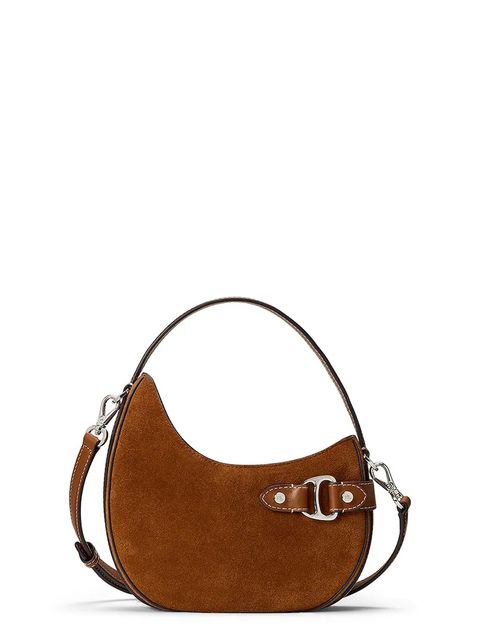 Lauren Ralph Lauren torebka zamszowa kolor brązowy 431980160 - zdjęcie produktu nr 1