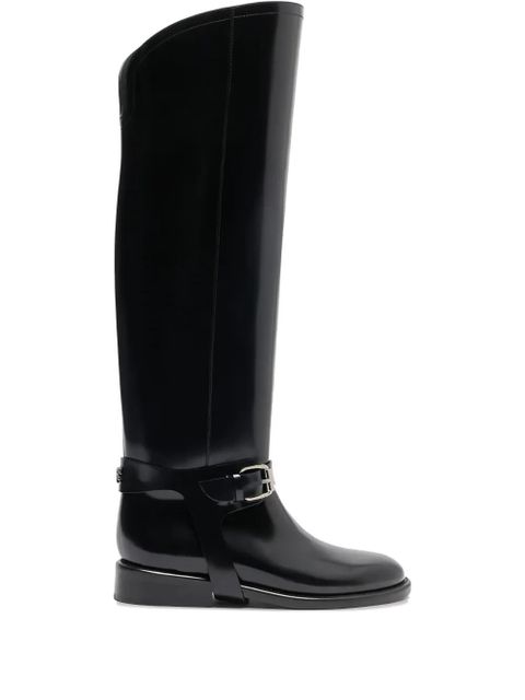 Casadei leather knee-high boots - Black - zdjęcie produktu nr 1