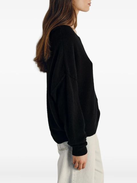 American Vintage Damsville boat-neck ribbed sweater - Black