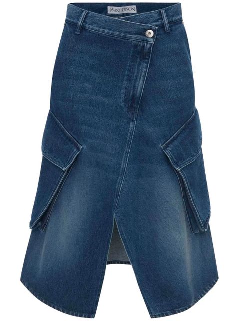 JW Anderson cargo denim midi skirt - Blue - zdjęcie produktu nr 1