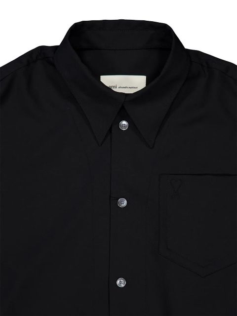 AMI Paris sharp-collar shirt - Black