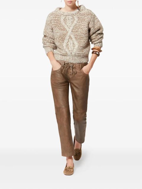 ISABEL MARANT Dorota cable-knit sweater - Neutrals