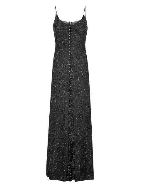 Rabanne thin straps pearl embroidery dress - Black - zdjęcie produktu nr 2