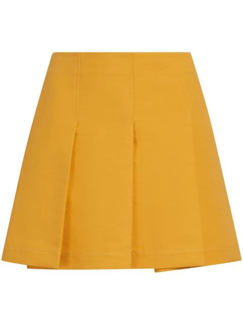 Marni pleated cotton miniskirt - Yellow - zdjęcie produktu nr 1