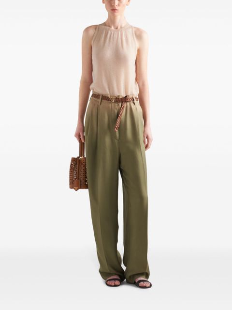 Prada gradient twill palazzo pants - Green - zdjęcie produktu nr 2