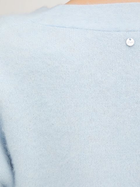 BOSS Orange sweter z dodatkiem wełny damski kolor niebieski 50549185