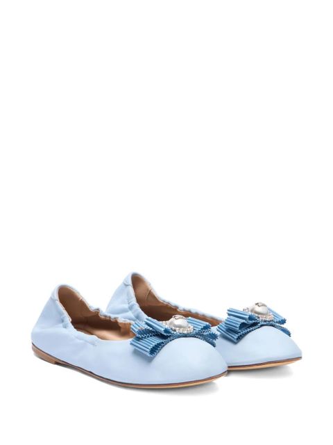 Casadei bow-detail ballet flats - Blue - zdjęcie produktu nr 2