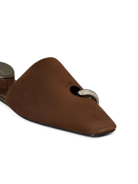 Tory Burch pierced mules - Brown