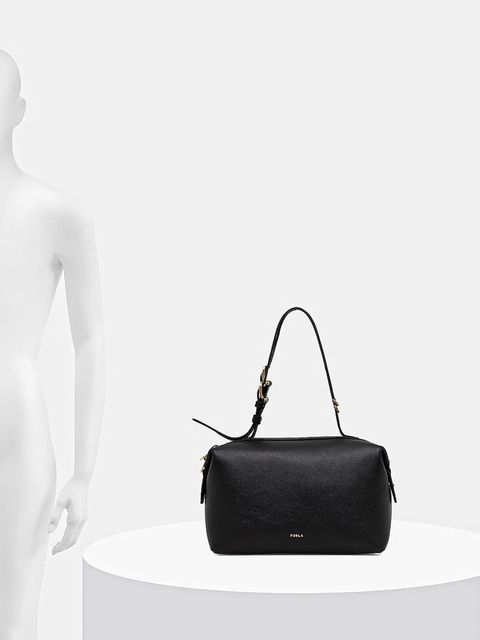 Furla torebka skórzana Double M Boston Bag kolor czarny WB01905 BX3036 O6000