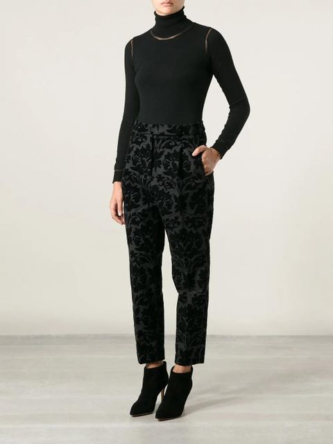 Golden Goose baroque devoré pattern trousers - Black - zdjęcie produktu nr 2