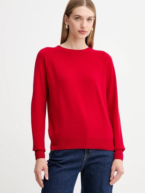 Fracomina sweter wełniany damski kolor czerwony lekki FR25WT7012K47301 - zdjęcie produktu nr 1